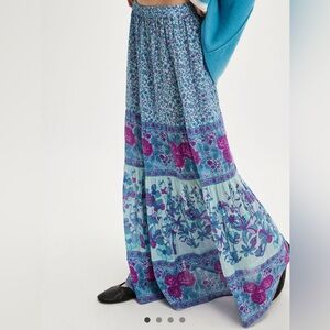 NWT SPELL Love Jetty Maxi Skirt Blue Nirvana Size XS